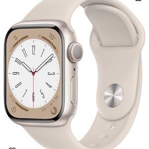 Apple Series 8 [GPS 41mm] Smart Watch w/Starlight Aluminum Case and Sport Band